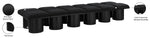 Pavilion - 12 Piece Modular Bench With Black Base