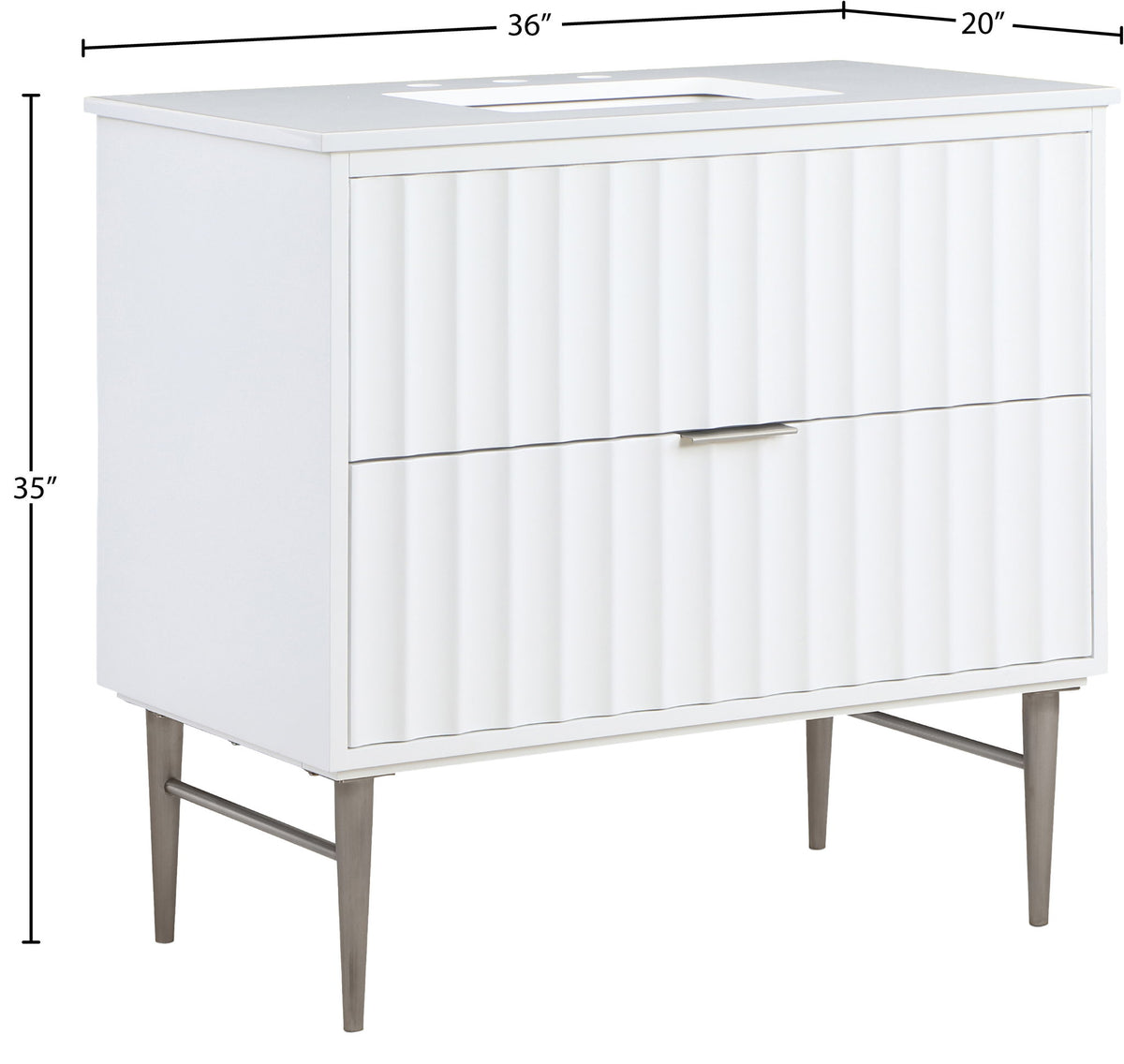 Modernist - Bathroom Vanity With Chrome Legs