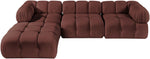 Orin - Velvet 4 Piece Modular Sectional With Chaise