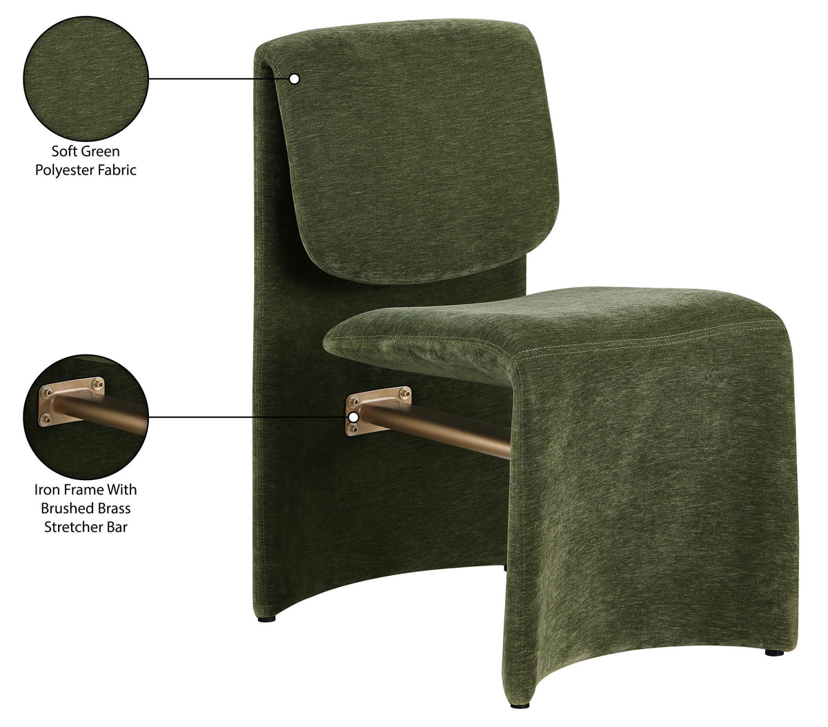 Slique - Performance Fabric Upholstered Dining Chair (Set of 2)