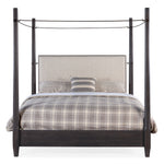 Big Sky - King Poster Bed With Canopy - Black / Dark Brown