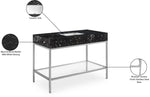 Marmo - Engineered Marble Bathroom Vanity With Chrome Base