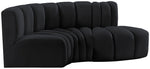 Arc - Velvet 3 Piece Modular L-Shaped Sofa