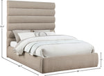 Adam - Chenille Fabric Bed With 70.5" Headboard