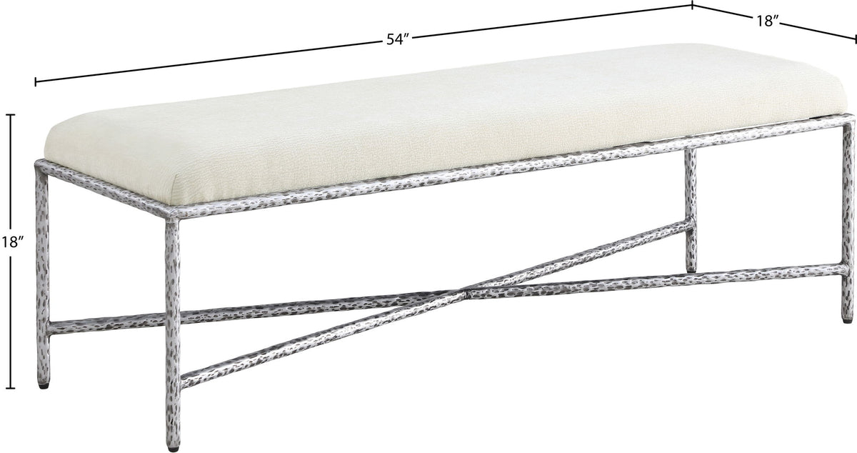 Valley - Bench With Silver Frame