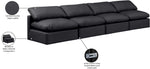 Indulge - Faux Leather 4 Seat Modular Armless Sofa