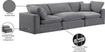 Comfy - Velvet Modular Sofa 3 Seats
