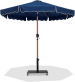 Amalfi - Aluminum Patio Umbrella - Black Base / Light Brown Pole