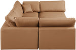 Comfy - 6 Piece Faux Leather Sectional