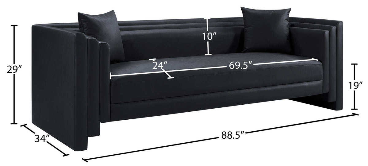 Everett - Vegan Leather Upholstered Sofa