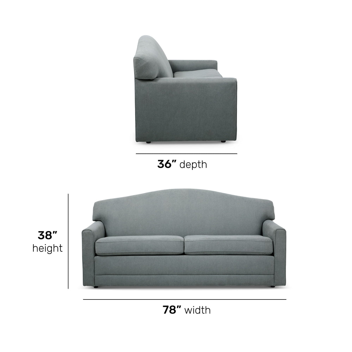 Aggie - Fabric Two-Cushion Sofa