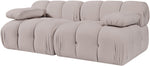 Orin - Velvet Performance Fabric Upholstered 2 Piece Modular Sofa
