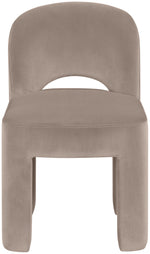 Celine - Velvet Performance Fabric Upholstered Dining Chair (Set of 2) - Taupe