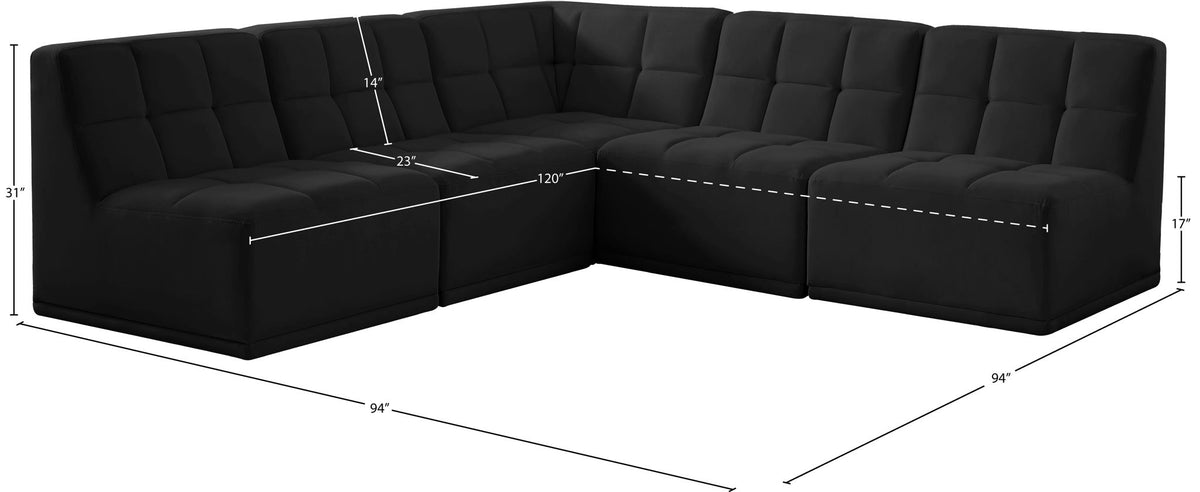 Relax - 5 Piece Modular Sectional