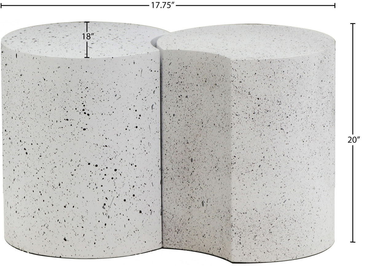 Dimple - End Table - Terazzo Finish