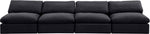 Comfy - Velvet Modular Armless Sofa 4 Seats