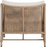 Coastline - Olefin Water Resistant Fabric And Wicker Outdoor Patio Accent Chair - Beige