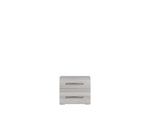 Mia - Nightstand With Handles - White / Gray / Silver
