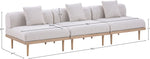 Laguna - 3 Piece Resilient Water Resistant Fabric 106.5" Outdoor Patio Armless Modular Sofa