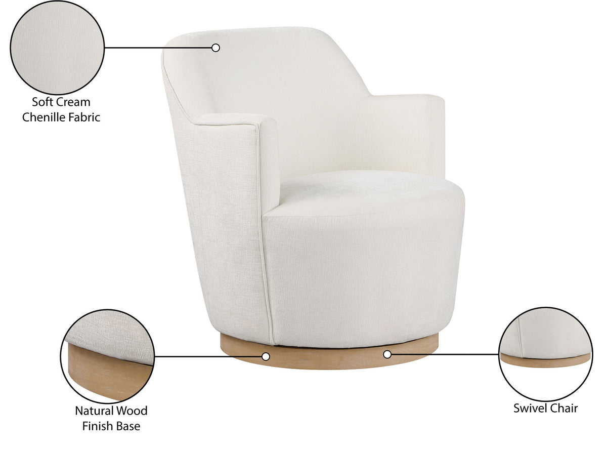 Clarita - Chenille Swivel Accent Chair