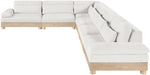 Turin - Chenille Fabric Upholstered Modular Sectional - White