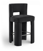 Zuno - Velvet Performance Fabric Upholstered Bar Stool (Set of 2)