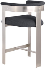 Romeo - Boucle Counter Stool With Silver Base (Set of 2)