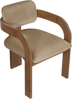 Cedra - Velvet Performance Fabric Upholstered Dining Chair (Set of 2) - Brown Frame