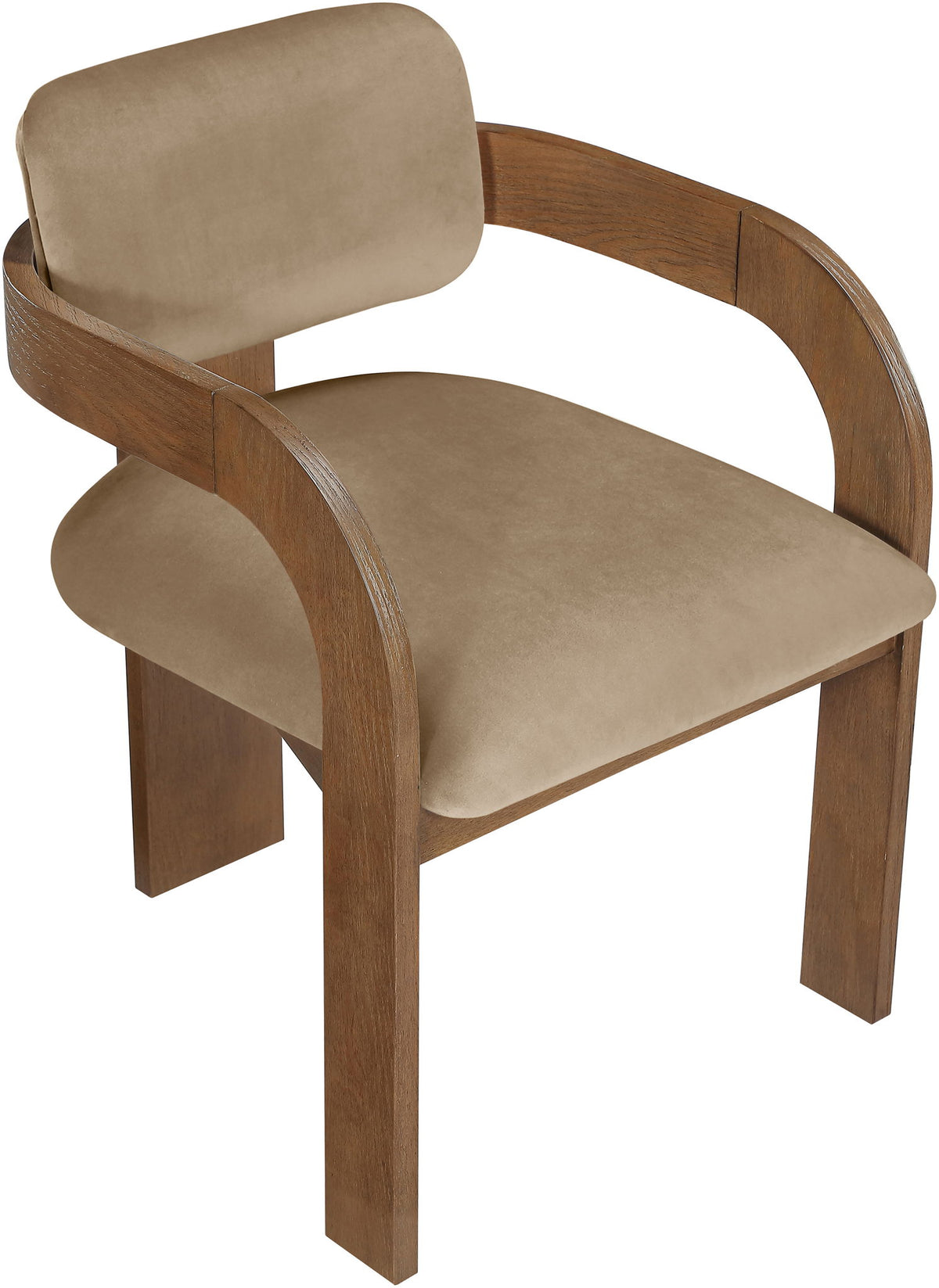 Cedra - Velvet Performance Fabric Upholstered Dining Chair (Set of 2) - Brown Frame