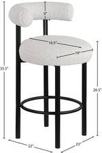 Bordeaux - Stool With Black Legs (Set of 2)