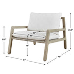 Strapped - Outdoor Lounge Chair - Light Brown / Pearl Silver