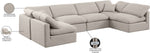 Indulge - Linen 6 Piece Modular U-Shaped Sectional