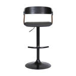 Larisa - Adjustable  Wood Bar Stool - Black