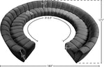 Infinity - 11 Piece Velvet Modular Sectional