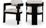 Sacha - Linen Dining Chair With Black Base (Set of 2)