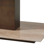 Travertini - 3 Tiered Accent Table - Bronze / Beige