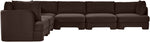 Hammond - Velvet Performance Fabric Upholstered 6 Piece Corner Sectional