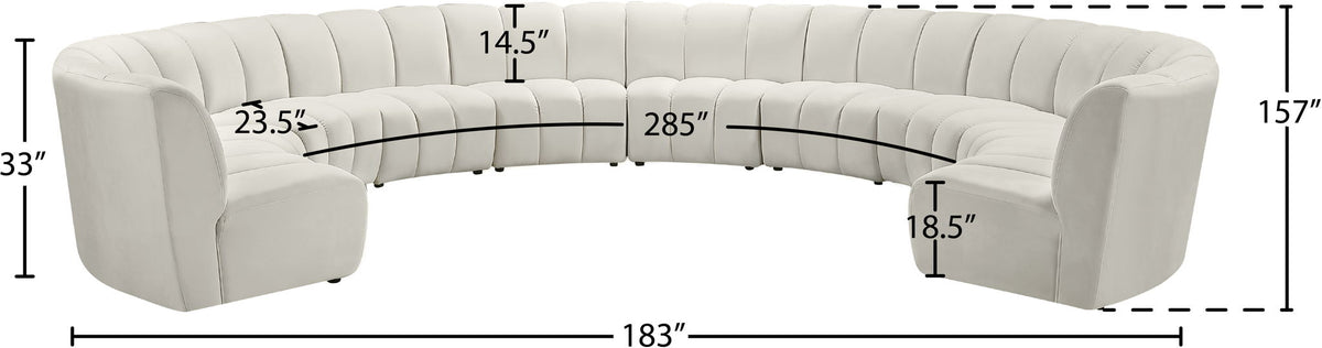 Infinity - 10 Piece Velvet Modular Sectional