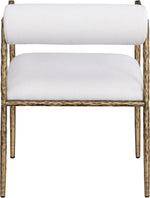 Axis - Linen Textured Cream Fabric Upholstered Dining Chair (Set of 2)