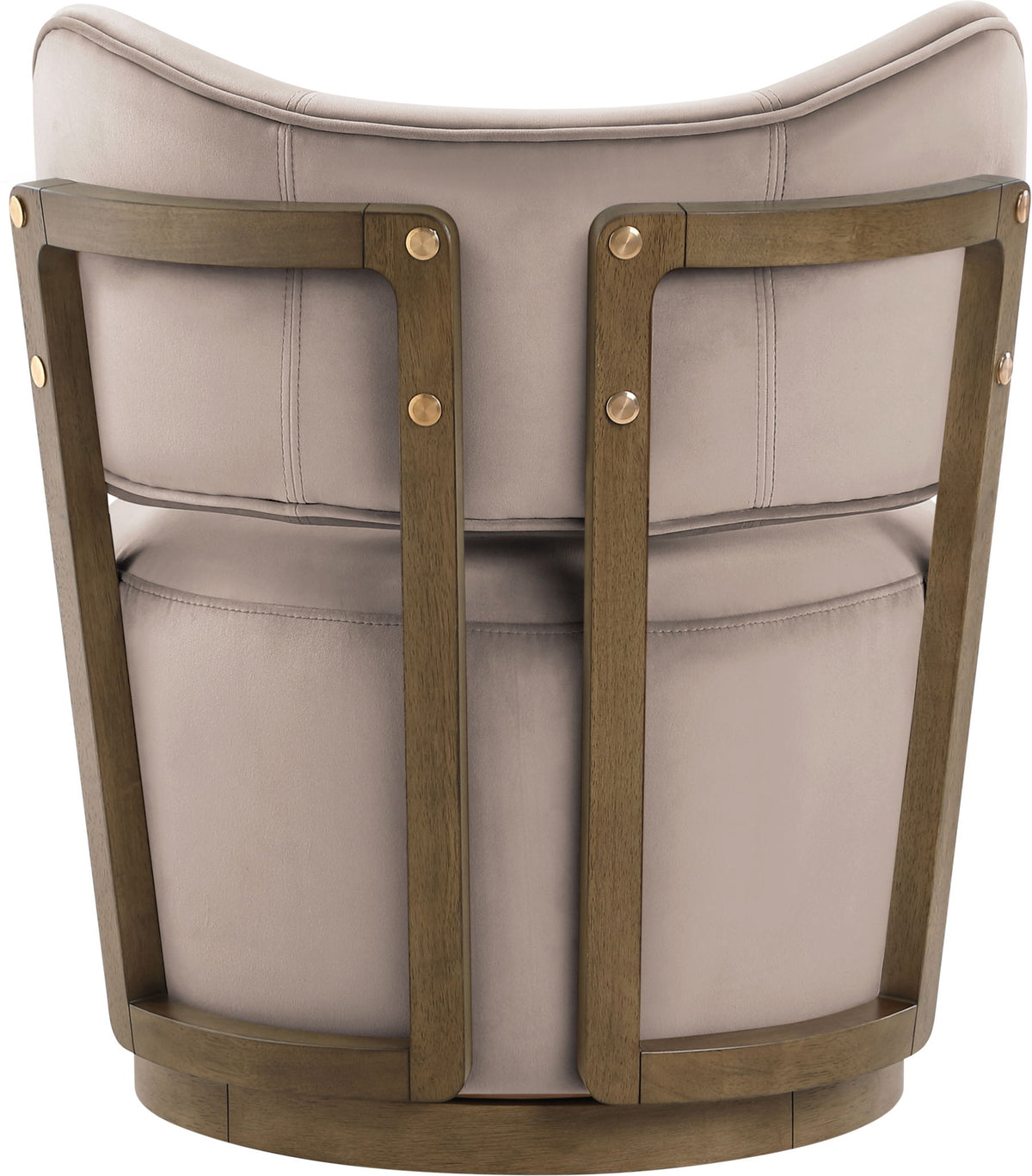 Elara - Velvet Upholstered Swivel Accent Chair - Taupe