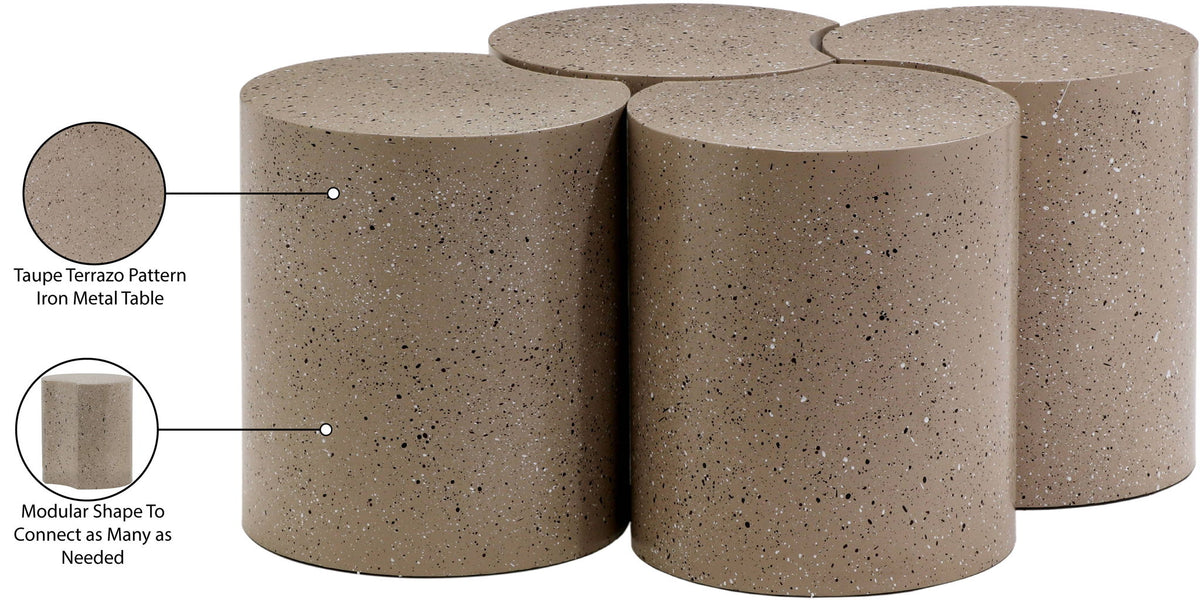 Dimple - 4 Piece Modular Coffee Table - Terazzo Finish