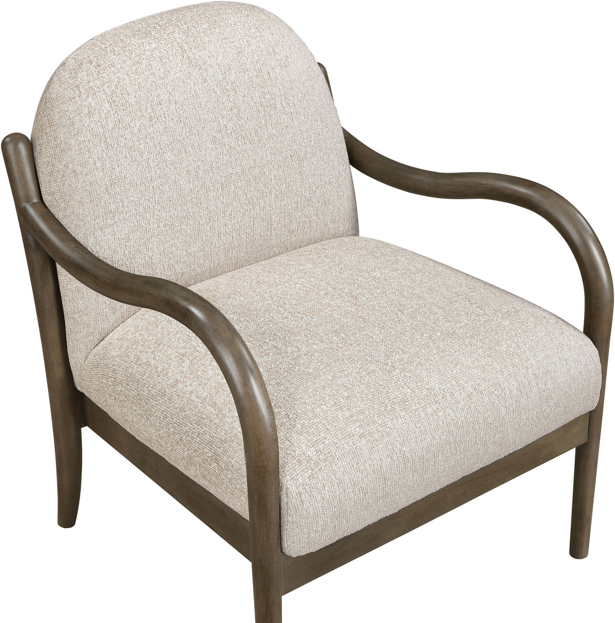 Helmsley - Performance Fabric Upholstered Accent Chair - Brown Frame