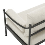 Leni - Outdoor 3 Seat Sofa With Cushions And Powder Coated Aluminum Frame - Moonveil / Warm Gray