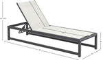 Maldives - Water Resistant Outdoor Patio Adjustable Sun Chaise Lounge Chair With Gray Base