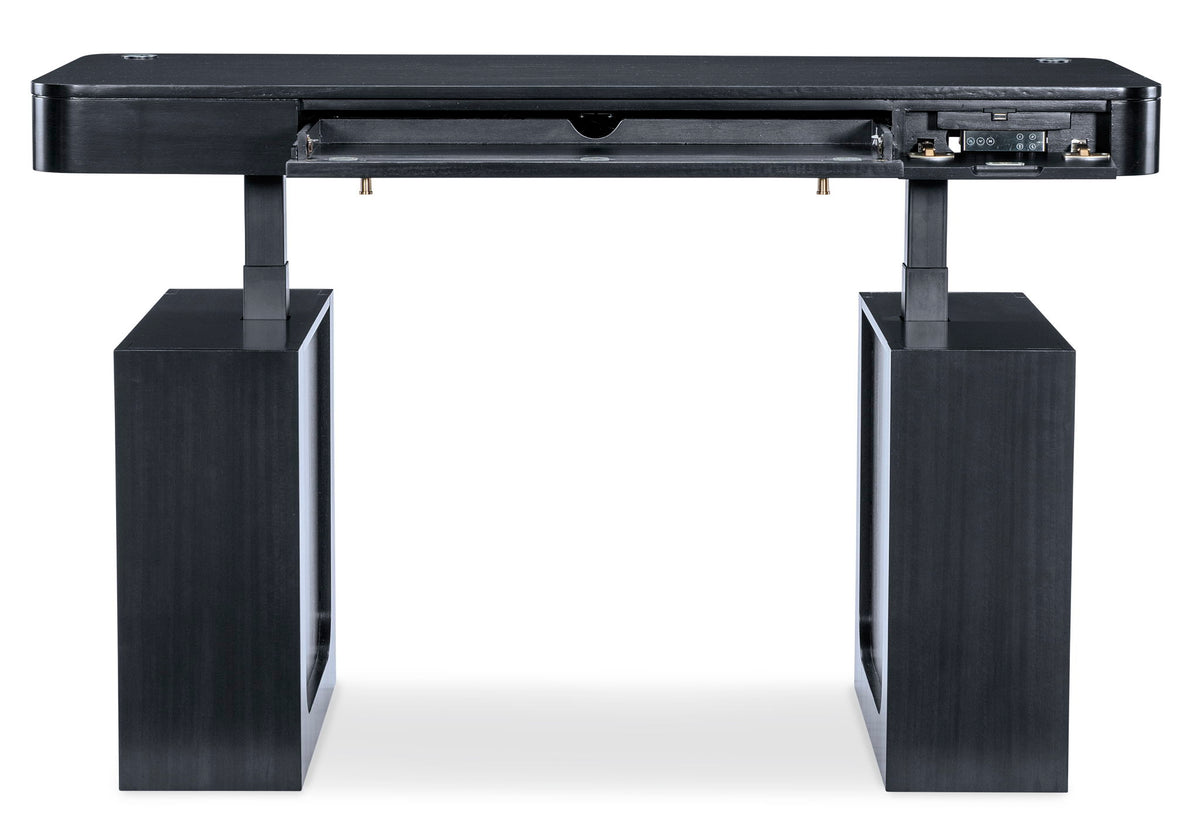 Home Office - Adjustable-Height Desk - Black