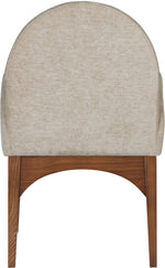 Waldorf - Chenille Dining Arm Chair With Brown Legs