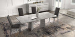Mia - Dining Table - White / Gray / Silver