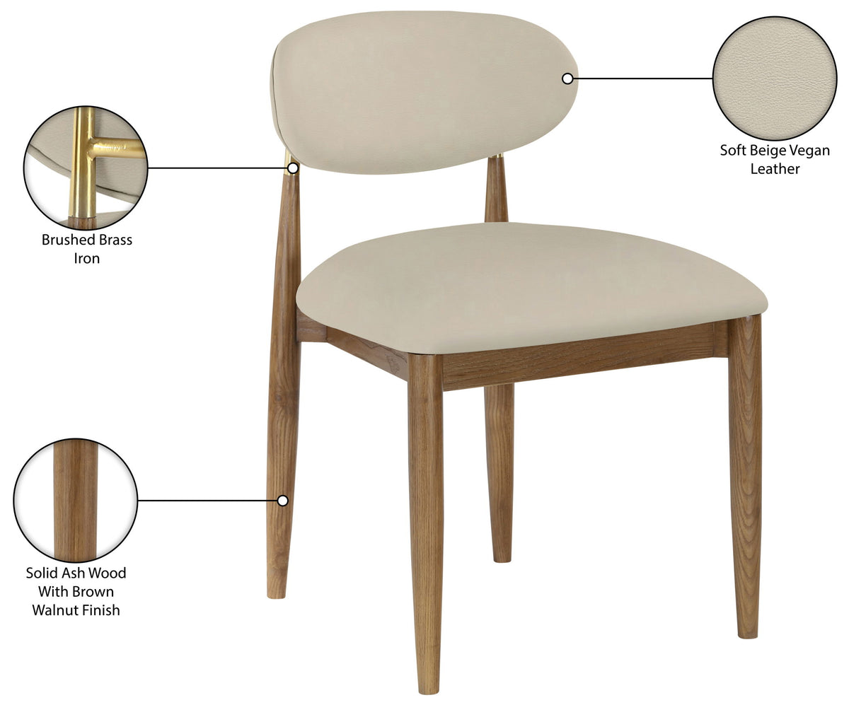Riccio - Side Chair (Set of 2) - Walnut Frame