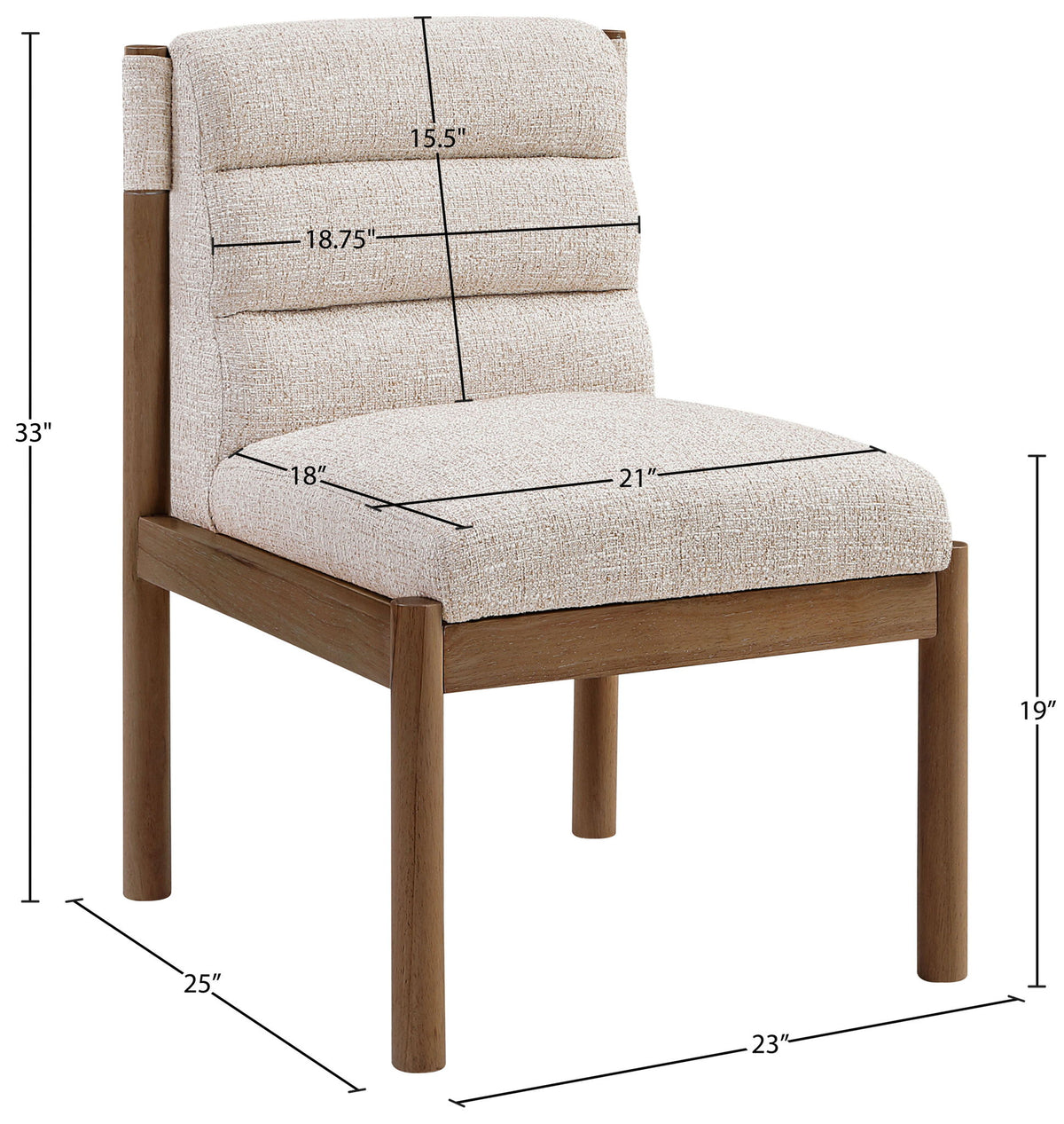 Eloura - Linen Textured Fabric Dining Chair (Set of 2)