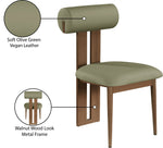 Dario - Faux Leather Dining Chair With Brown Frame (Set of 2)